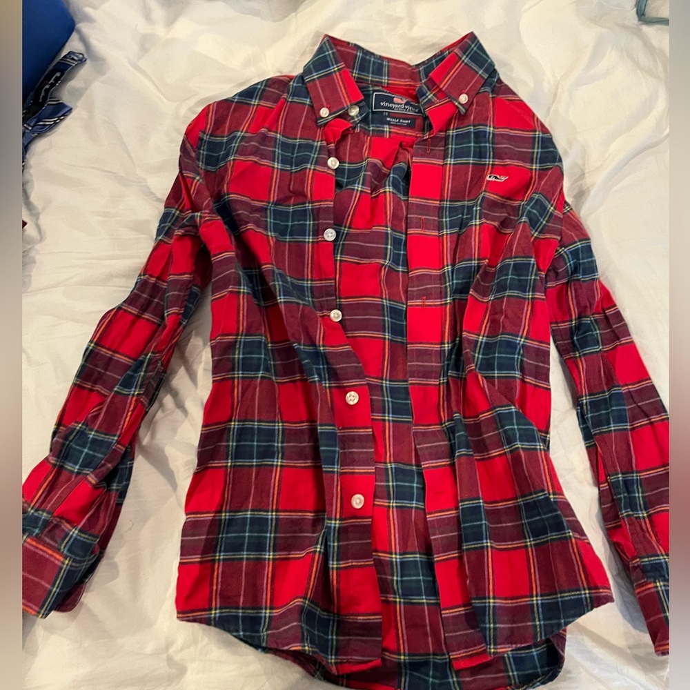 Vineyard Vines Boys Flannel Button Down